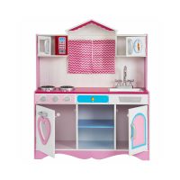 מטבח לילדים מעץ מהמם, בגוונים ורודים