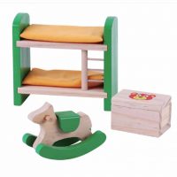 ריהוט מעץ מלא לבית בובות, חדר ילדים לבית בובות