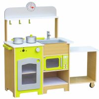 מטבח לילדים מעץ דגם צרפתי גוון צהוב