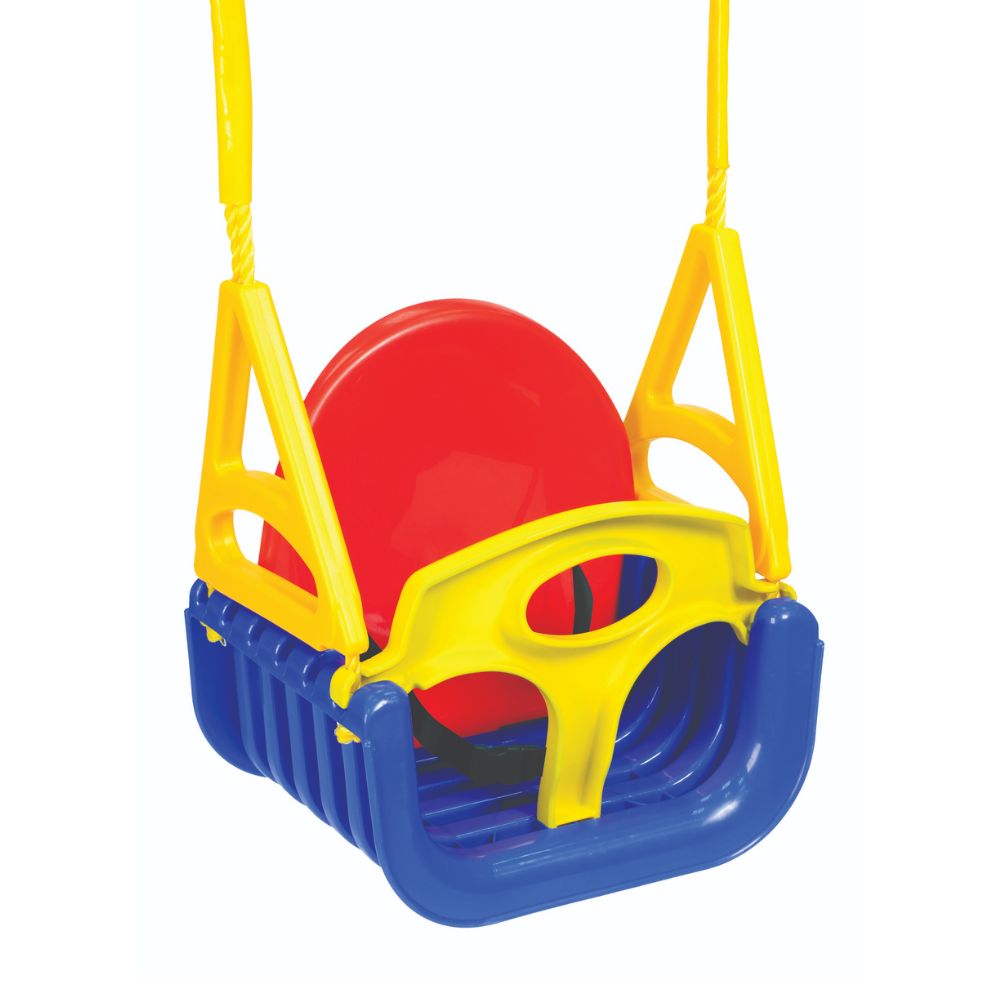 נדנדה רב שלבית לתינוקות ופעוטות דגם עם חבלים באורך מתכוונן וחגורת בטיחות מבית Starplast