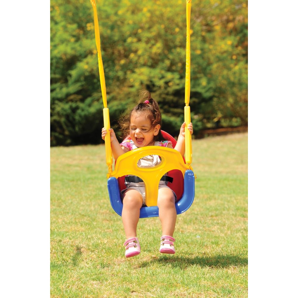 נדנדה רב שלבית לתינוקות ופעוטות דגם עם חבלים באורך מתכוונן וחגורת בטיחות מבית Starplast – תמונה 3