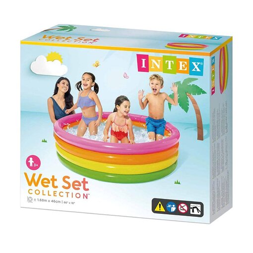 בריכה לפעוטות בצבעי גלידה בארבעה צבעים דגם56441 מבית Intex