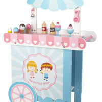 דוכן-גלידה-מעץ-לילדים-כולל-12-אביזרי-גלידה-תא-אחסון-עליון-ידית-נשיאה-וגלגלים