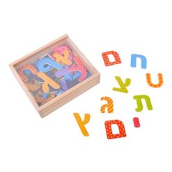מארז מגנטים אותיות א-ב, הכולל 54 חלקים צבעוניים