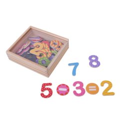 מארז מגנטים מספרים, הכולל 45 חלקים צבעוניים