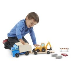 ⁦מליסה ודאג - משאית אשפה וגרר מעץ 3 ב1⁩ – תמונה ⁦3⁩
