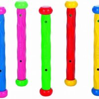 סט משחק צלילה לבריכה לילדים בעיצוב מקלות מבית INTEX דגם 55504 הכולל 5 מקלות צבעוניים.