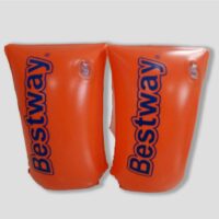 מצופים לשחייה לילדים מבית Bestway לגילאי 6-12 בצבע כתום.