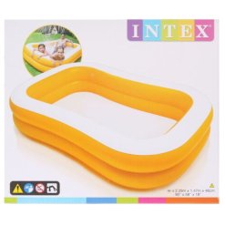 בריכה משפחתית מתנפחת צהובה דגם 57181 מבית INTEX מידות 229X147 גובה 46ס"מ