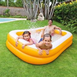 בריכה משפחתית מתנפחת צהובה דגם 57181 מבית INTEX מידות 229X147 גובה 46ס"מ – תמונה 3