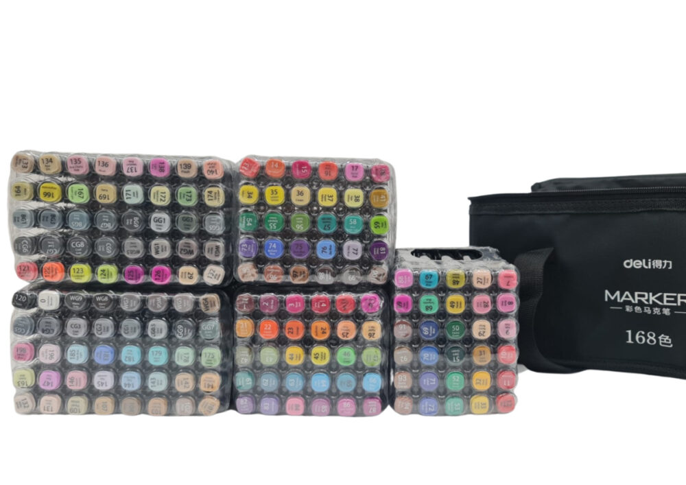 סט סקצ’ מרקר דו צדדי – 168 יח’ Deli – תמונה 2