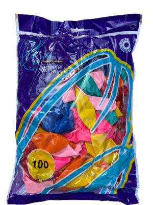 חבילת בלונים 100 יחידות בגודל 12 אינץ'