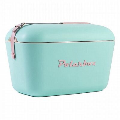 צידנית צבעונית Polarbox בצבע טורקיז ורוד עם רצועה 20 ליטר