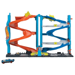 הוט ווילס מגדל מסלולים 2 ב-1 עם רכב Hot Wheels (1)