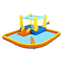 מתנפחים, Bestway H2OGO 53381 פארק מים מתנפח צבעוני במיוחד הכולל בריכה גדולה עם טרמפולינה ומגלשה