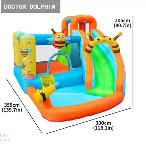 ⁦מגלשת מים מתנפחת דגם דבורה Doctor Dolphin⁩ – תמונה ⁦2⁩