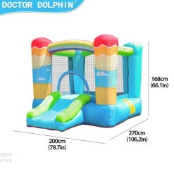 מתנפח ילדים טירת עם תפירה עמידה ועבה במיוחד Doctor Dolphin – תמונה 3
