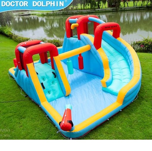 ⁦מתנפח עם בריכת מים, מקפצה, תותח מים Doctor Dolphin⁩ – תמונה ⁦3⁩