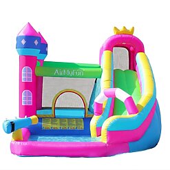 מתקן מתנפח מים טירת הנסיכות הקסומה 83002 Air My Fun – פארק מים לחצר כולל מפוח