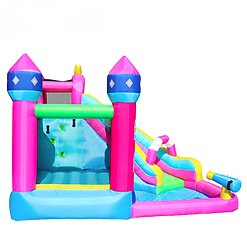 ⁦מתקן מתנפח מים טירת הנסיכות הקסומה 83002 Air My Fun – פארק מים לחצר כולל מפוח⁩ – תמונה ⁦5⁩