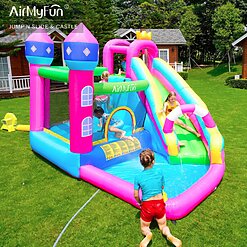 ⁦מתקן מתנפח מים טירת הנסיכות הקסומה 83002 Air My Fun – פארק מים לחצר כולל מפוח⁩ – תמונה ⁦4⁩