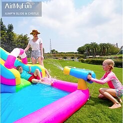 ⁦מתקן מתנפח מים טירת הנסיכות הקסומה 83002 Air My Fun – פארק מים לחצר כולל מפוח⁩ – תמונה ⁦3⁩