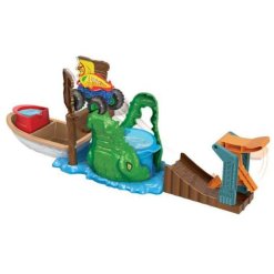 32Hot Wheels- מאנסטר טראק מסלול לופ זוהר בחושך+ 2 רכבים2
