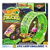 Hot Wheels- מאנסטר טראק מסלול לופ זוהר בחושך+ 2 רכבים