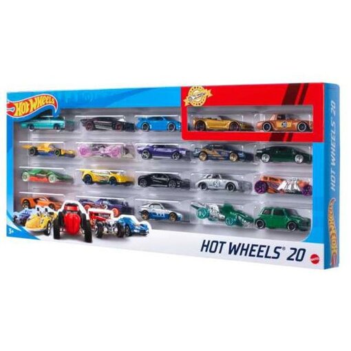 מארז 20 מכוניות מתכת - HOT WHEELS