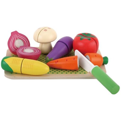 משטח חיתוך עם ירקות מעץ Pit Toys (1)