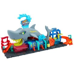 _שטיפת מכוניות משנות צבע כריש ענק - Hot Wheels