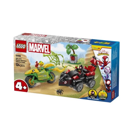 לגו – מרדף אחרי רכבי דינוזאור ספין ואלקטרו Lego Marvel