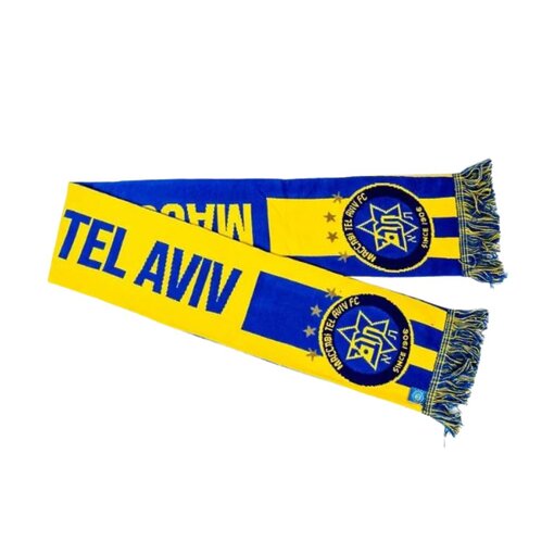 צעיף צמר עבה מכבי תל אביב