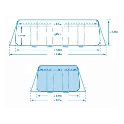 בריכה אולטרה 100*200*400 דגם שברון INTEX 26780 – תמונה 2