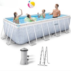 בריכה אולטרה 100*200*400 דגם שברון INTEX 26780