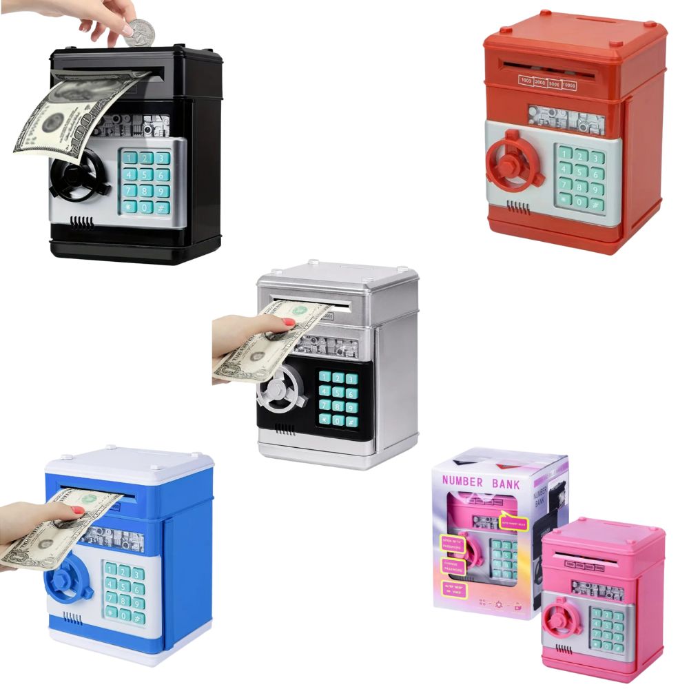 כספת בנקט לילדים – קופת חיסכון חשמלית לילדים במגוון צבעים