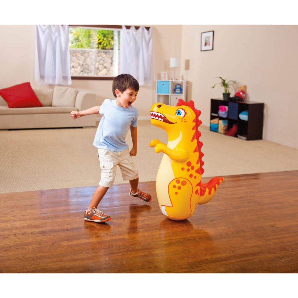 משחק מתנפח למתאגרף צעיר – צעצוע אגרוף קופצני לילדים | חיות – תמונה 2