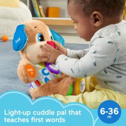 Fisher Price – בובת הכלבלב הנבון לתינוקות | צעצוע אינטראקטיבי עם שלבי למידה – תמונה 4