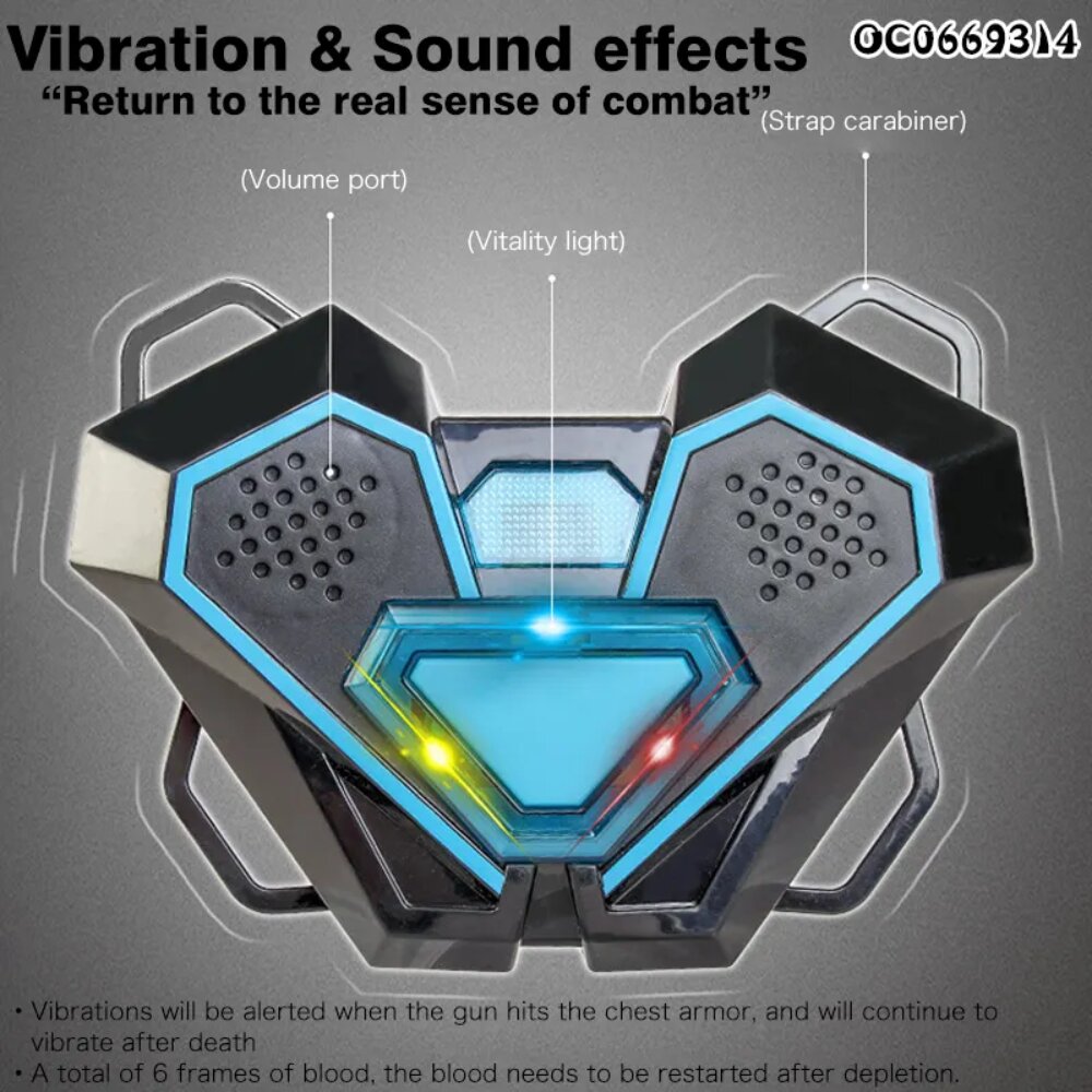 ערכת לייזר טאג צעצוע לילדים – ירי אינפרא אדום, אפודי רטט ומד ניקוד | גיל 6+ – תמונה 3