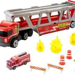 Alternative view of מאטצ' בוקס משאית נושאת מכוניות - MATTEL