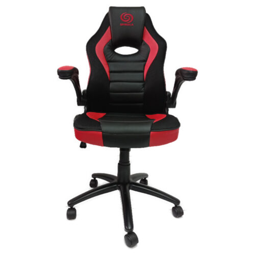 כיסא גיימינג BASIC איכותי מעוצב ונוח עם משענת מתכוונת בצבעים שחור ואדום