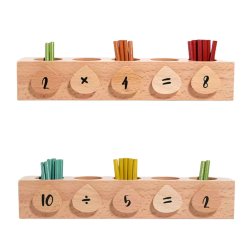 Alternative view of צעצוע מונטסורי מעץ – מוטות ספירה ומיון צבעים וצורות לגיל הרך