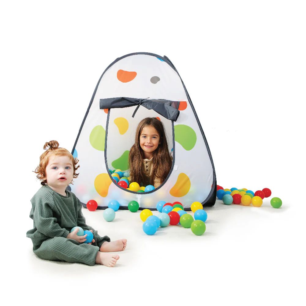 אוהל משחק צבעוני עם 100 כדורי משחק – לילדים בבית ובחוץ | I am