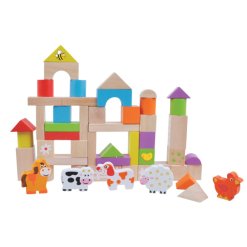 דלי קוביות בחווה 50 יח' - Pit Toys