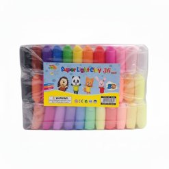 סופר קליי צבעוני לילדים – 36 צבעי בצק קלים לעיצוב