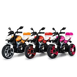 תואם אופנוע דוקטי ממונע לילדים 6V בעיצוב ספורטיבי עם תאורת LED ומוזיקה