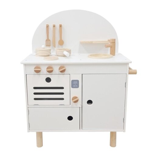 מטבח עץ לילדים דגם שיר – חוויית בישול מציאותית עם כיריים ואביזרים