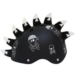 קסדת בטיחות לילדים דגם 83640 Finhawk Pirate קסדה בצבע שחור מט מידה M בעיצוב פיראטי 8906170083640