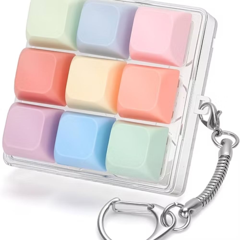 מחזיק מפתחות מקלדת פידג’ט – 9 מקשים עם תאורת LED – תמונה 3