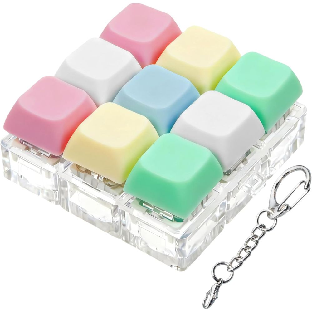 מחזיק מפתחות מקלדת פידג’ט – 9 מקשים עם תאורת LED – תמונה 2